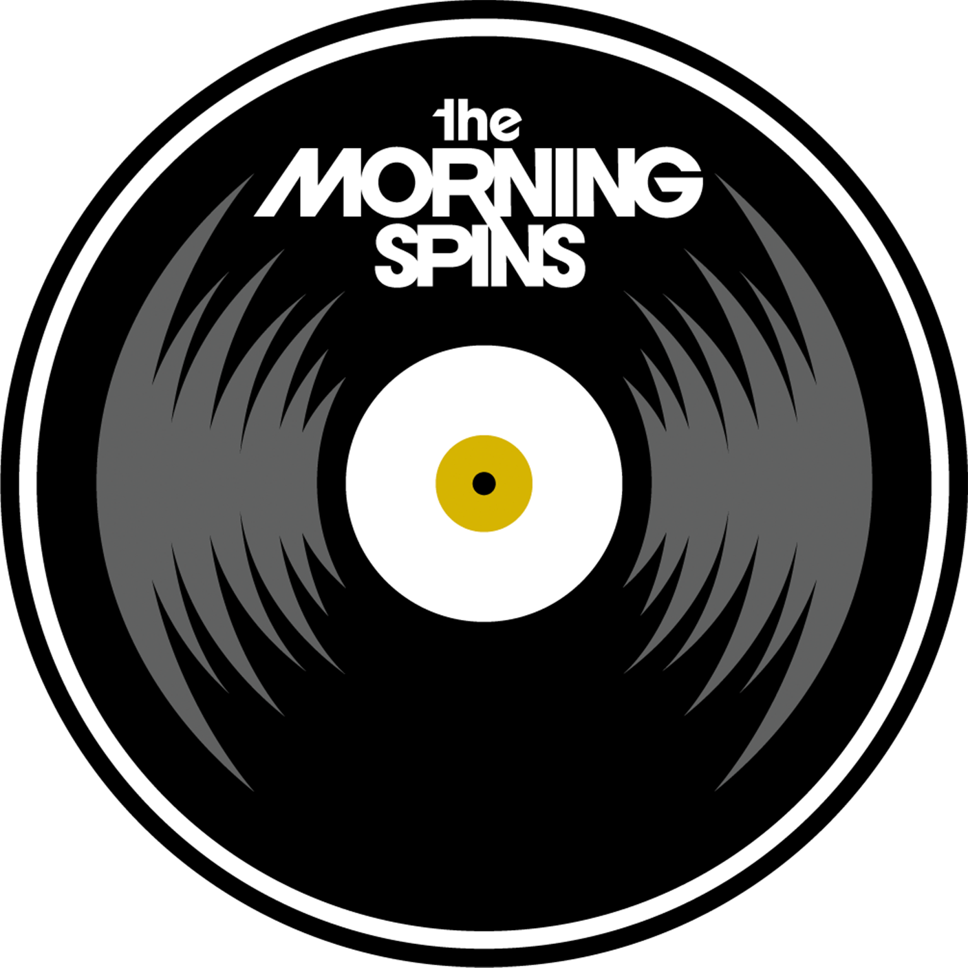 The Morning Spins record logo spinning
